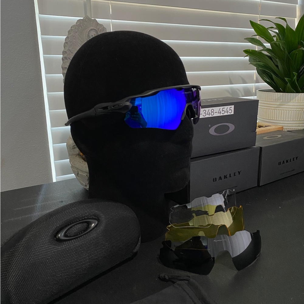 Black and Blue Oakley Radar